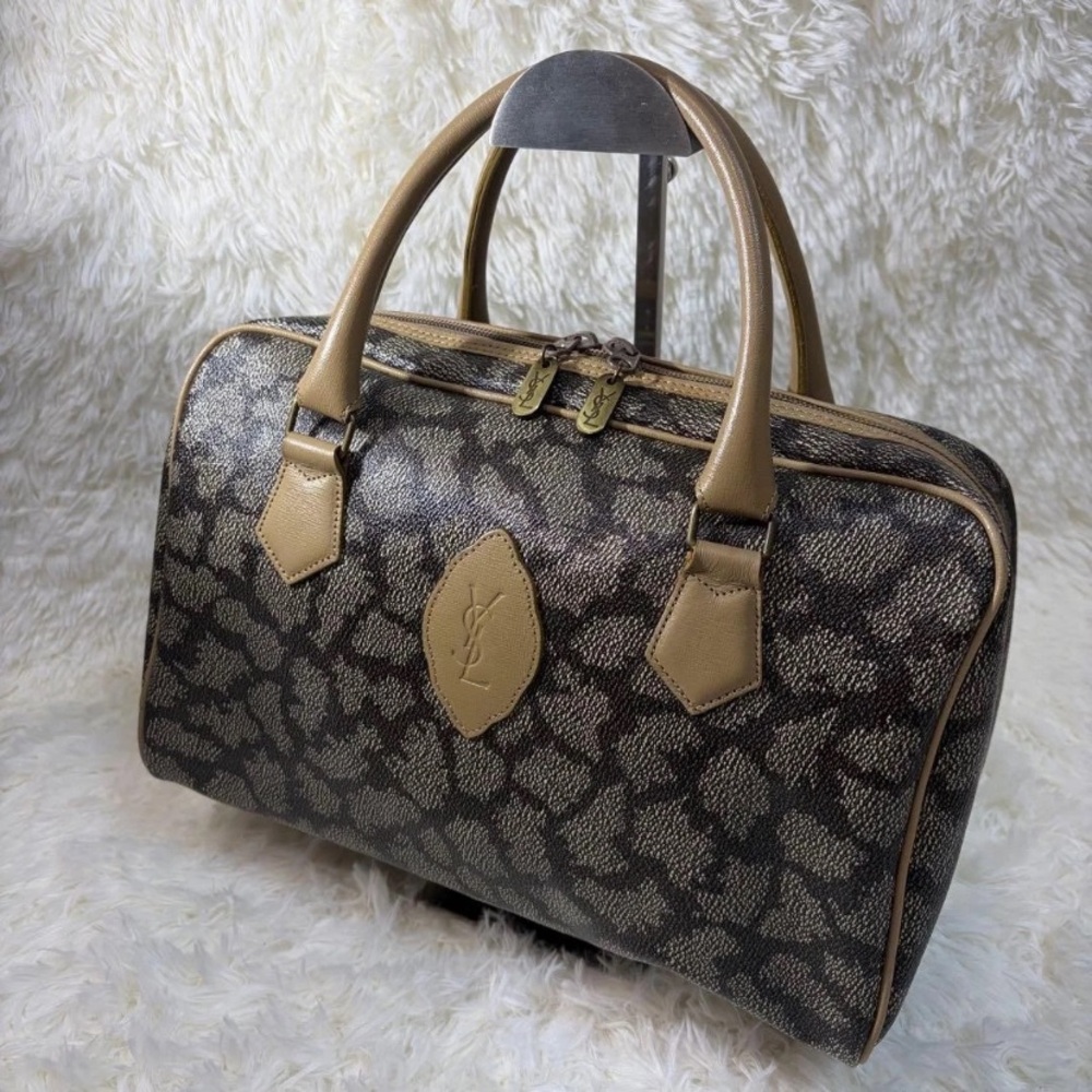 👜 Yves Saint Laurent (YSL) Mini Boston Handbag – Giraffe Pattern
